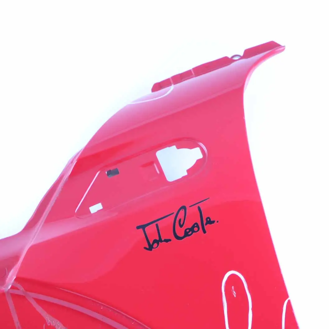 Side Panel Front Left Wing N/S Chili Red - 851 to Mini Cooper R55 R56 R57 R58 with Part number 2754725 Mini Cooper R55 R56 R57 R58 Side Panel Front Left Wing N/S Chili Red - 851 - SKU 2754725-CHRED - Part number 2754725