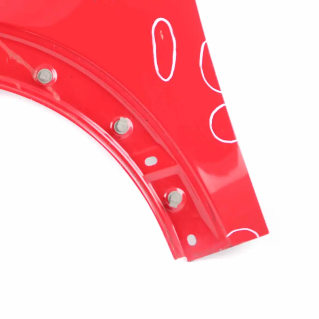 Side Panel Front Left Wing N/S Chili Red - 851 to Mini Cooper R55 R56 R57 R58 with Part number 2754725 Mini Cooper R55 R56 R57 R58 Side Panel Front Left Wing N/S Chili Red - 851 - SKU 2754725-CHRED - Part number 2754725