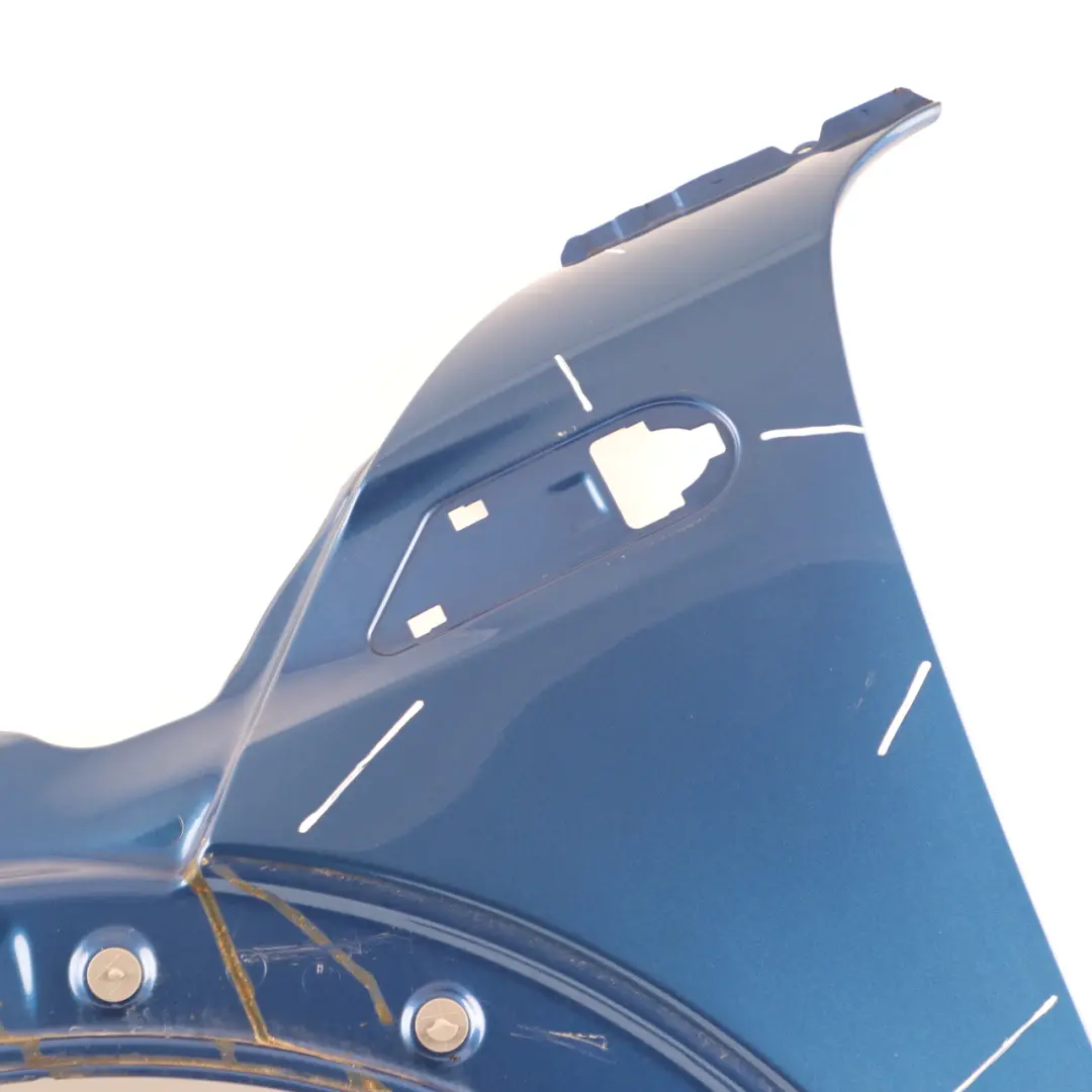 Side Panel Front Left Wing N/S R55 R57 Lightning Blue Metallic - A63 to Mini R56 with Part number 2754725 Mini R56 Side Panel Front Left Wing N/S R55 R57 Lightning Blue Metallic - A63 - SKU 2754725-LB12 - Part number 2754725