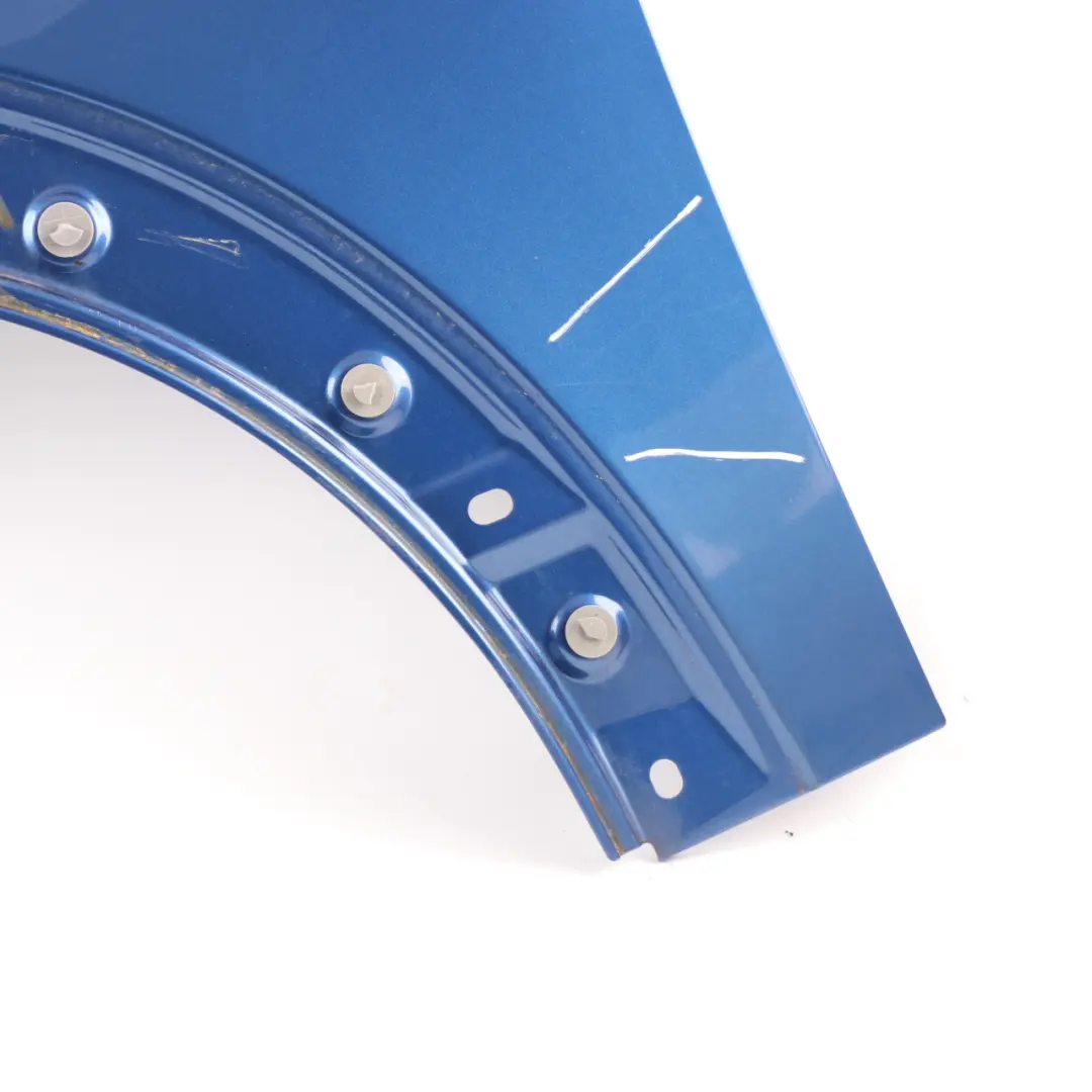Side Panel Front Left Wing N/S R55 R57 Lightning Blue Metallic - A63 to Mini R56 with Part number 2754725 Mini R56 Side Panel Front Left Wing N/S R55 R57 Lightning Blue Metallic - A63 - SKU 2754725-LB12 - Part number 2754725
