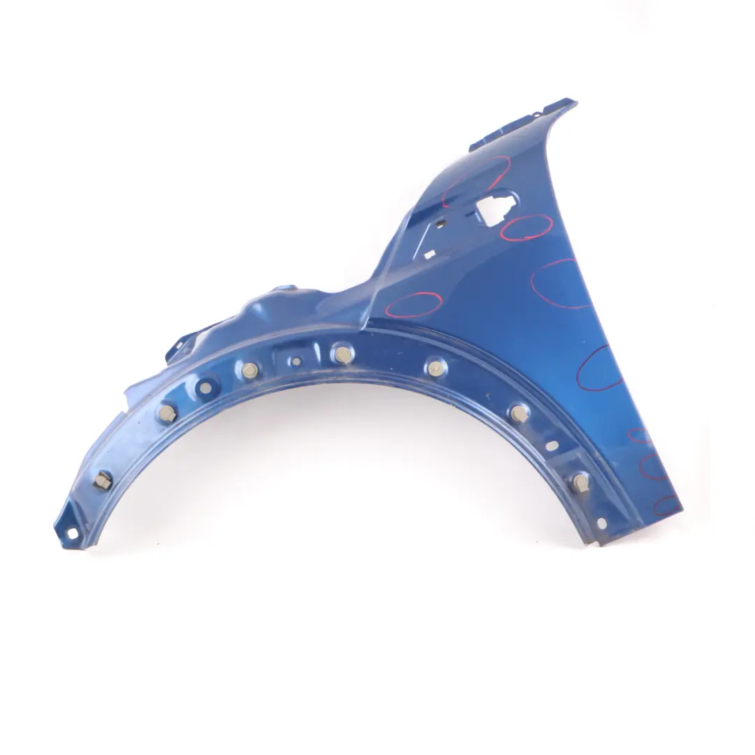 Side Wing Panel Front Left N/S Fender R55 R57 Lightning Blue - A63 to Mini R56 with Part number 2754725 Mini R56 Side Wing Panel Front Left N/S Fender R55 R57 Lightning Blue - A63 - SKU 2754725-LB14 - Part number 2754725
