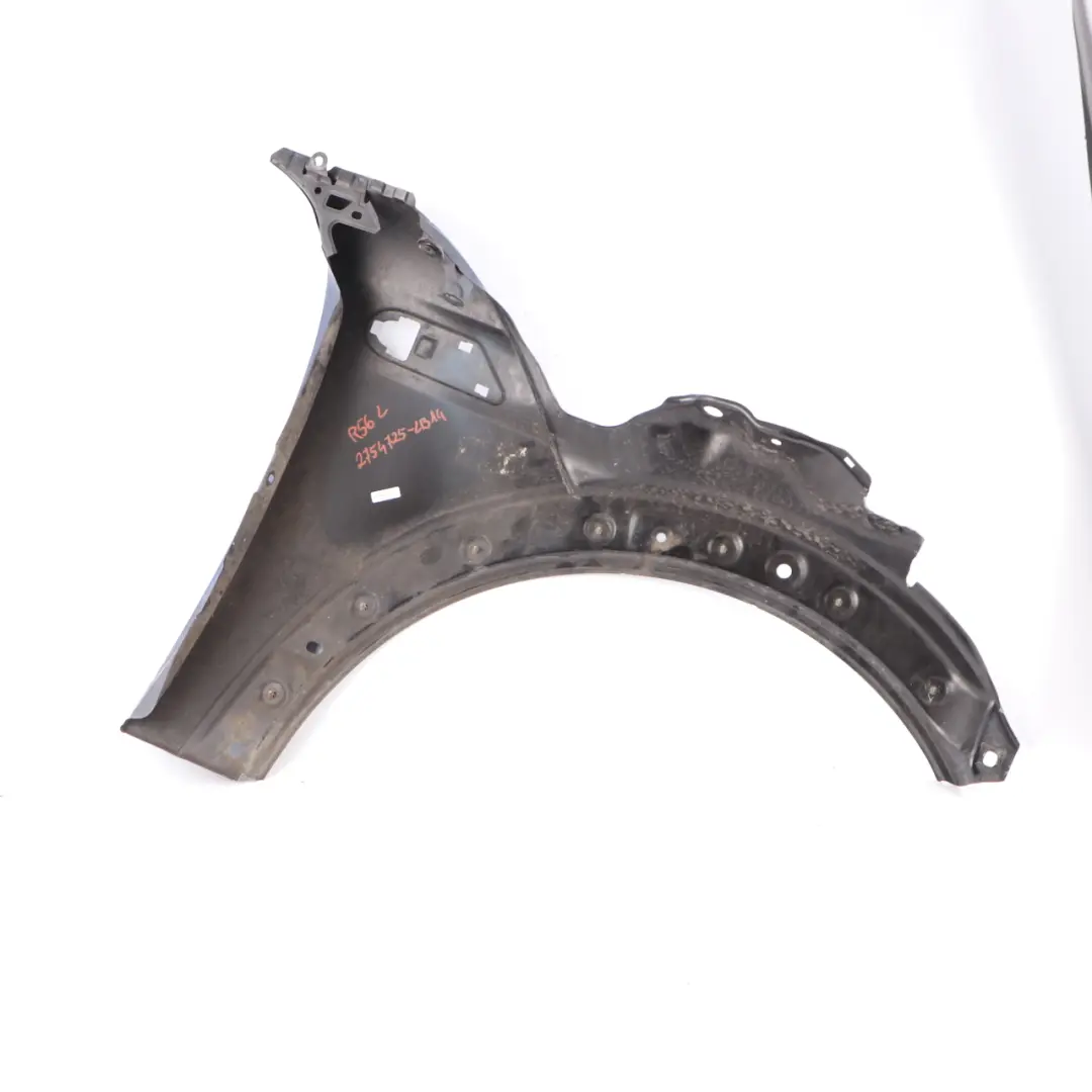 Side Wing Panel Front Left N/S Fender R55 R57 Lightning Blue - A63 to Mini R56 with Part number 2754725 Mini R56 Side Wing Panel Front Left N/S Fender R55 R57 Lightning Blue - A63 - SKU 2754725-LB14 - Part number 2754725