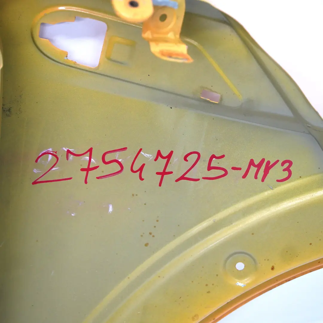 Seitenwand vorne links Kotflügel Mellow Yellow Gelb für BMW Mini R55 R56 R57 3 mit Teilenummer 2754725 BMW Mini R55 R56 R57 3 Seitenwand vorne links Kotflügel Mellow Yellow Gelb - SKU 2754725-MY3 - Teilenummer 2754725
