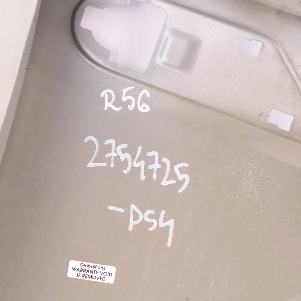 Front Left Wing Side Panel N/S Pure Silver - 900 to Mini Cooper R55 R56 R57 R58 5 with Part number 2754725 Mini Cooper R55 R56 R57 R58 5 Front Left Wing Side Panel N/S Pure Silver - 900 - SKU 2754725-PS5 - Part number 2754725