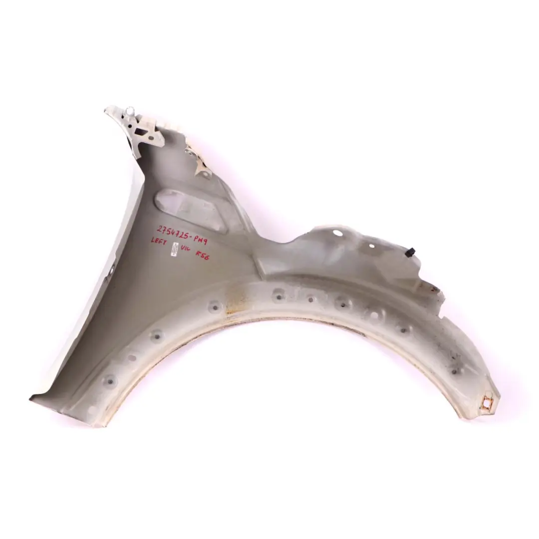 Front Left Wing Side Panel N/S Pepper White - 850 to Mini Cooper R55 R56 R57 9 with Part number 2754725 Mini Cooper R55 R56 R57 9 Front Left Wing Side Panel N/S Pepper White - 850 - SKU 2754725-PW9 - Part number 2754725