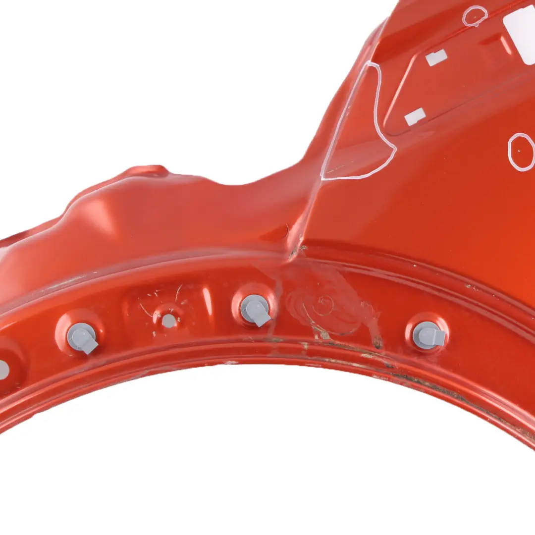 Side Panel Front Left Wing N/S Spice Orange - B23 to Mini Cooper R55 R56 R57 with Part number 2754725 Mini Cooper R55 R56 R57 Side Panel Front Left Wing N/S Spice Orange - B23 - SKU 2754725-SPICE - Part number 2754725