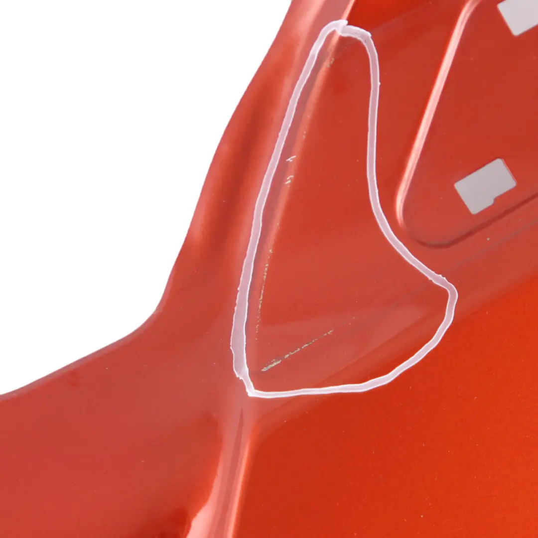 Side Panel Front Left Wing N/S Spice Orange - B23 to Mini Cooper R55 R56 R57 with Part number 2754725 Mini Cooper R55 R56 R57 Side Panel Front Left Wing N/S Spice Orange - B23 - SKU 2754725-SPICE - Part number 2754725