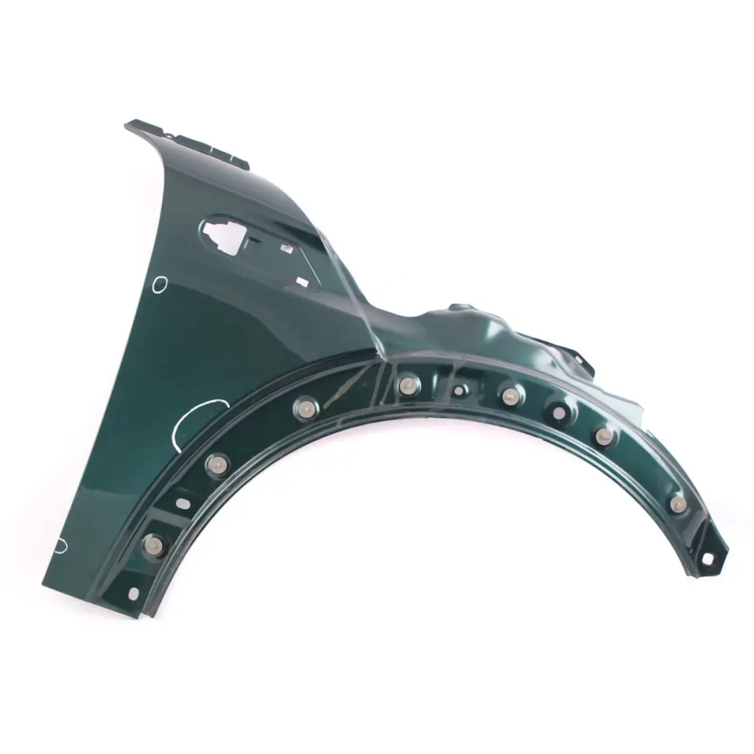 Side Wing Panel Front Right O/S R55 British Racing Green Metallic - A67 to Mini R56 with Part number 2754726 Mini R56 Side Wing Panel Front Right O/S R55 British Racing Green Metallic - A67 - SKU 2754726-BRG5 - Part number 2754726