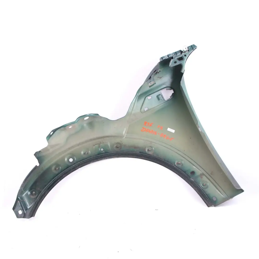 Side Wing Panel Front Right O/S R55 British Racing Green Metallic - A67 to Mini R56 with Part number 2754726 Mini R56 Side Wing Panel Front Right O/S R55 British Racing Green Metallic - A67 - SKU 2754726-BRG5 - Part number 2754726