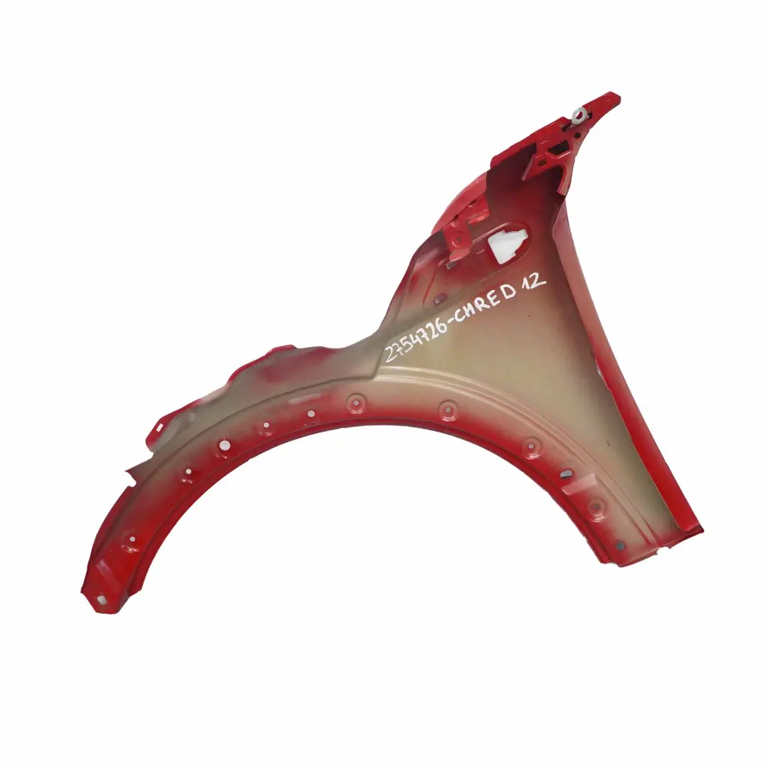 Side Panel Front Right Wing O/S Chili Red 851 to BMW MINI Cooper 12 R55 R56 R57 R58 with Part number 2754726 BMW MINI Cooper 12 R55 R56 R57 R58 Side Panel Front Right Wing O/S Chili Red 851 - SKU 2754726-CHRED12 - Part number 2754726