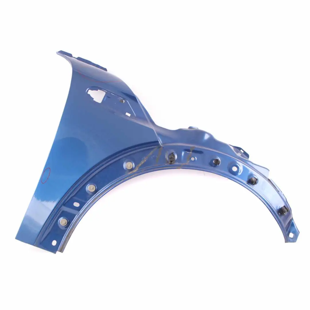 Side Wing Panel Front Right O/S Fender R55 R57 Lightning Blue - A63 to Mini R56 with Part number 2754726 Mini R56 Side Wing Panel Front Right O/S Fender R55 R57 Lightning Blue - A63 - SKU 2754726-LB9 - Part number 2754726