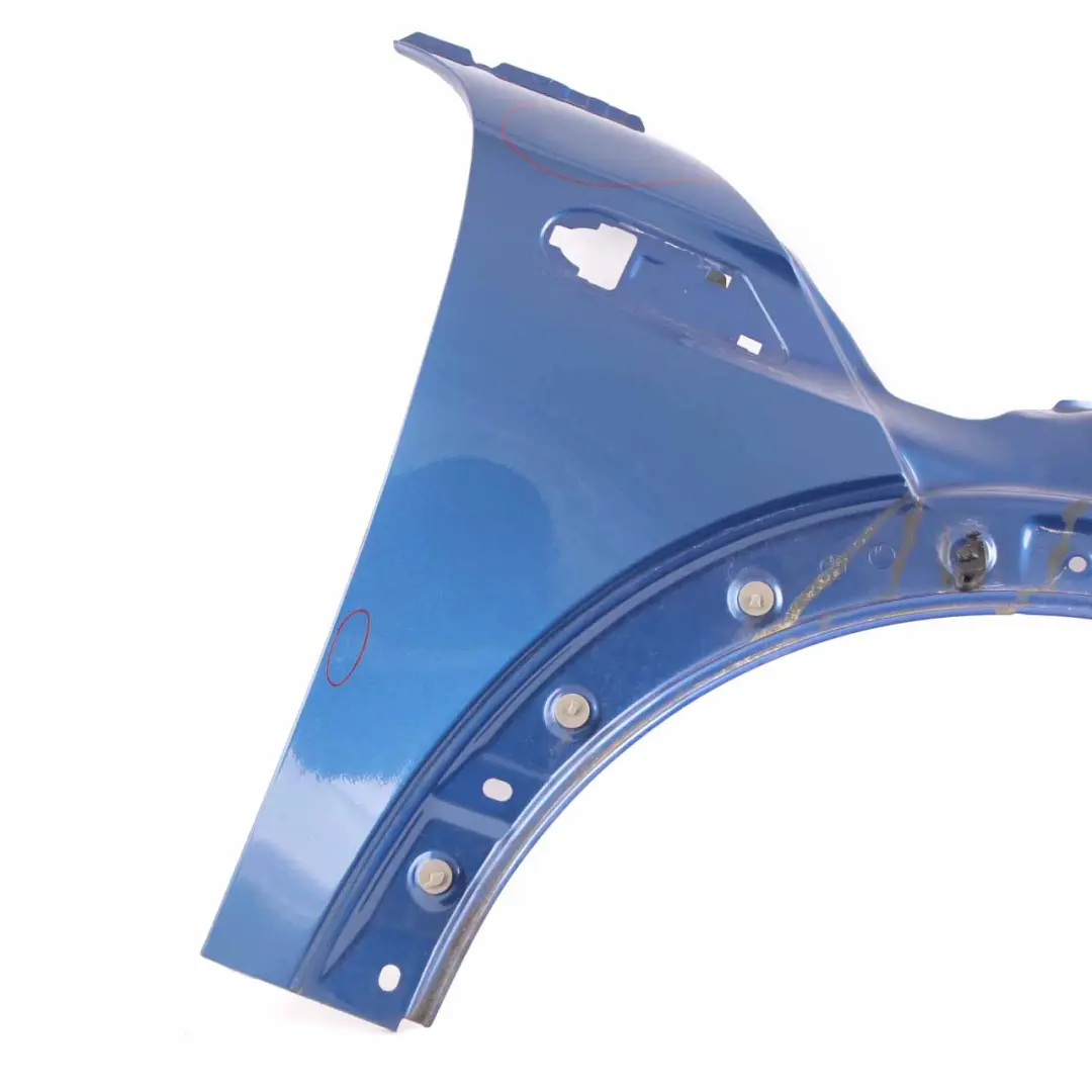 Side Wing Panel Front Right O/S Fender R55 R57 Lightning Blue - A63 to Mini R56 with Part number 2754726 Mini R56 Side Wing Panel Front Right O/S Fender R55 R57 Lightning Blue - A63 - SKU 2754726-LB9 - Part number 2754726