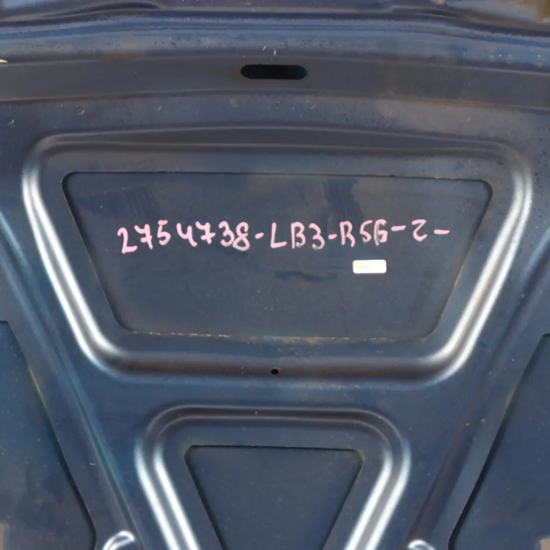 Hood Bonnet Engine Cover Panel Lightning Blue Metallic - A63 to Mini R55 R56 with Part number 2754738 Mini R55 R56 Hood Bonnet Engine Cover Panel Lightning Blue Metallic - A63 - SKU 2754738-LB3 - Part number 2754738