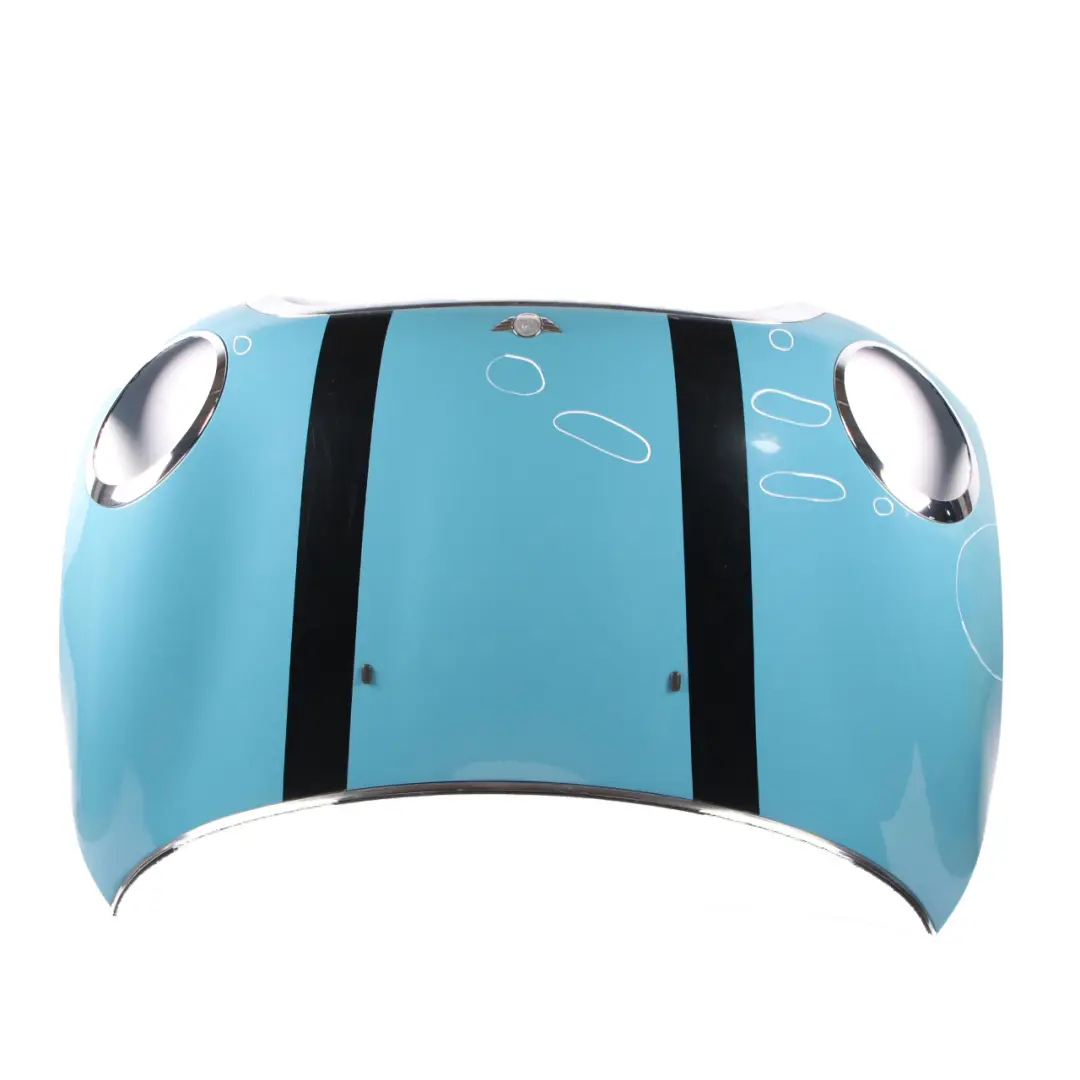 Hood Bonnet Engine Cover Panel R55 R57 Oxygen Blue - A74 to Mini R56 with Part number 2754738 Mini R56 Hood Bonnet Engine Cover Panel R55 R57 Oxygen Blue - A74 - SKU 2754738-OXB - Part number 2754738