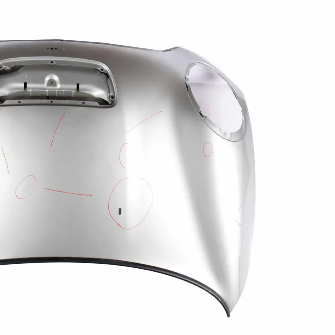 Hood Bonnet Cooper S Engine Cover Panel Pure Silver Metallic 900 to Mini R55 R56 with Part number 2754741 Mini R55 R56 Hood Bonnet Cooper S Engine Cover Panel Pure Silver Metallic 900 - SKU 2754741-PS - Part number 2754741