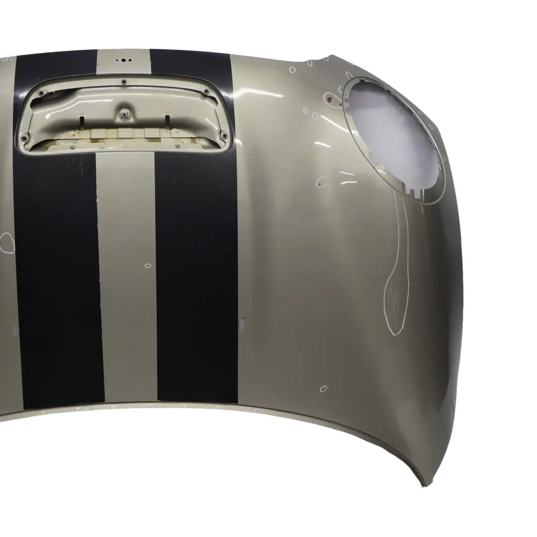 Hood Bonnet Engine Cover Panel Sparkling Silver - A60 to Mini Cooper S R55 R56 R57 with Part number 2754738 Mini Cooper S R55 R56 R57 Hood Bonnet Engine Cover Panel Sparkling Silver - A60 - SKU 2754741-SS - Part number 2754738