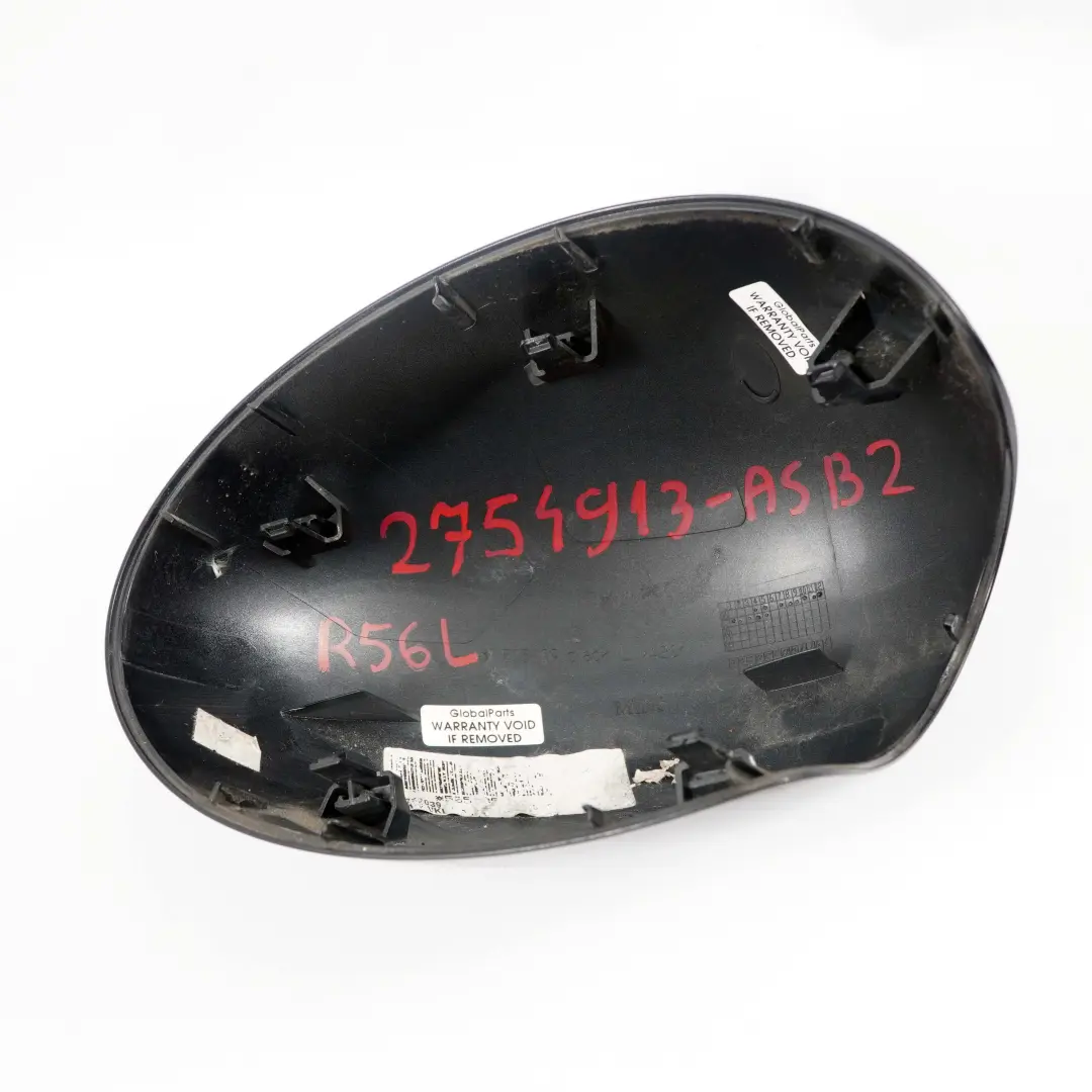  Mirror Wing Mini Cooper R55 R56 R60 2 Cover Cap Left N/S Astro Black A25 - SKU 2754913-ASB2 - Part number 2754913