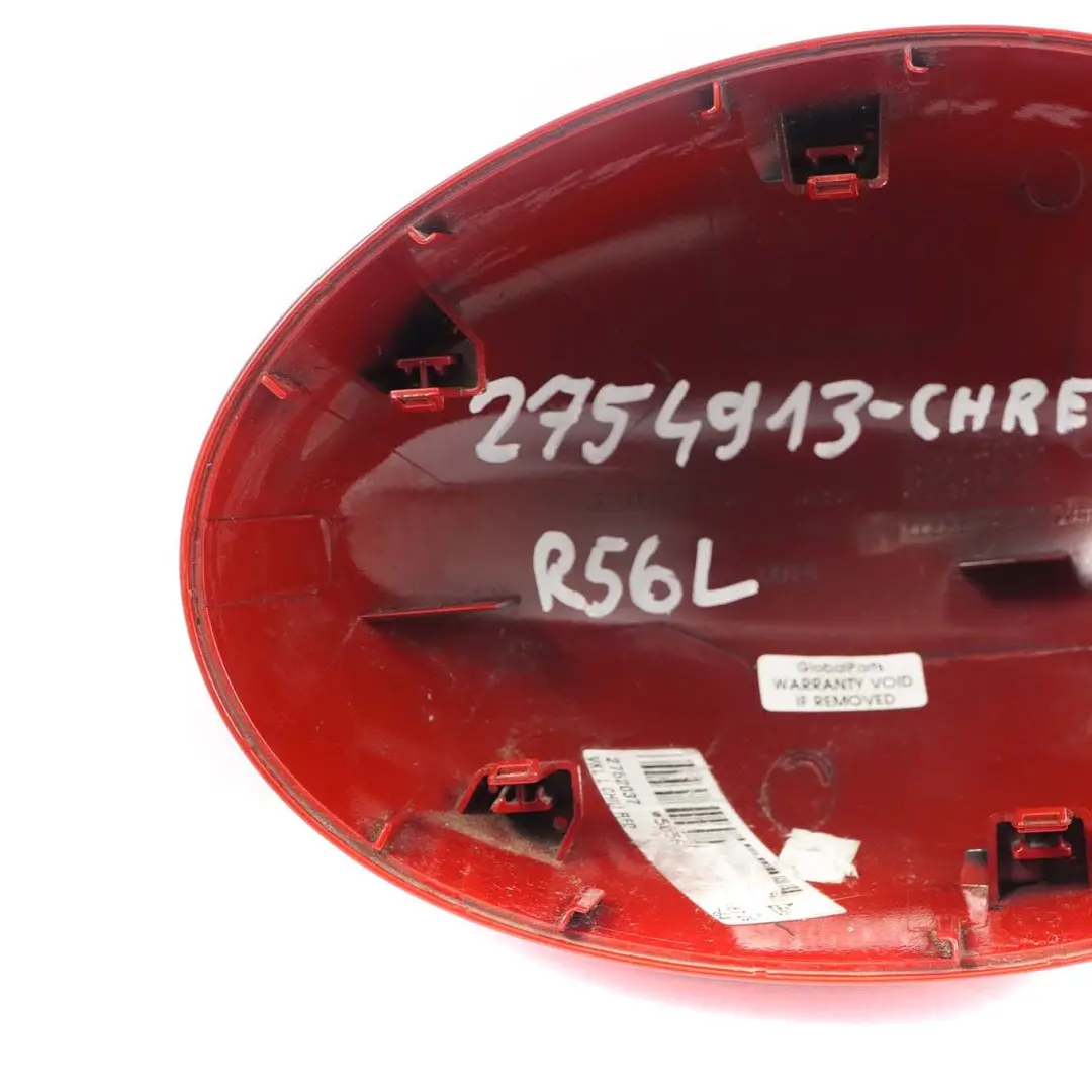 Mirror Wing Mini Cooper R55 R56 R60 Cover Cap Left N/S Chili Red 851 to with Part number 2754913 Mirror Wing Mini Cooper R55 R56 R60 Cover Cap Left N/S Chili Red 851 - SKU 2754913-CHRED - Part number 2754913