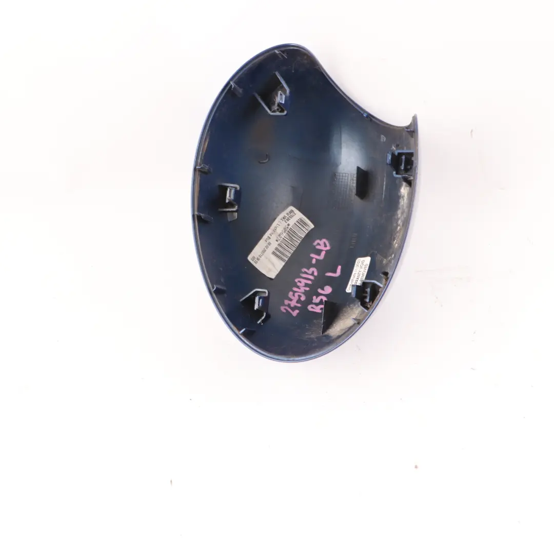 Wing Mirror Cover Mini Cooper R55 R56 Cap Casing Left N/S Lightning Blue A63 to with Part number 2754913 Wing Mirror Cover Mini Cooper R55 R56 Cap Casing Left N/S Lightning Blue A63 - SKU 2754913-LB - Part number 2754913