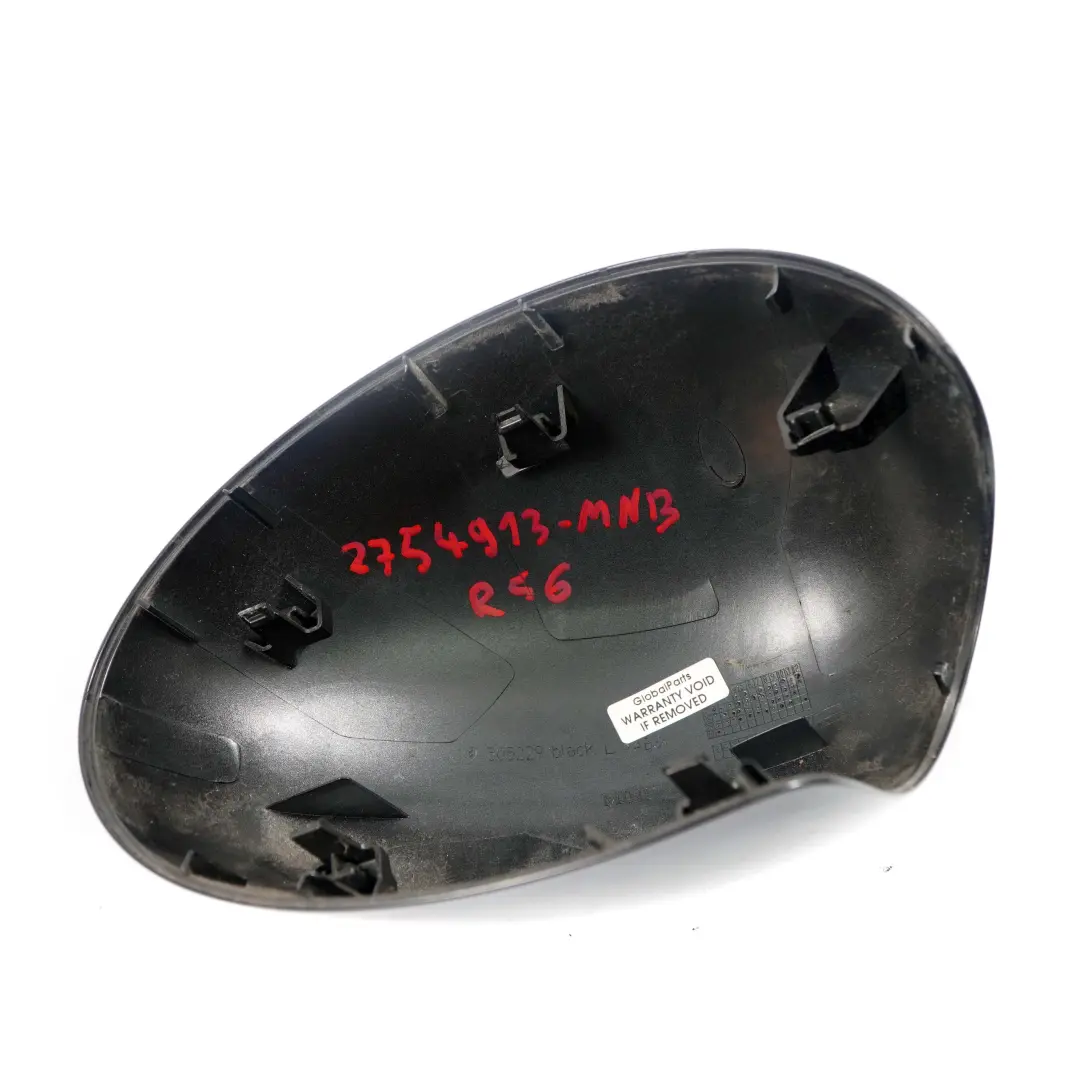 Mini Cooper R55 R56 Tapa Espejo Retrovisor Izquierdo Negro Medianoche - SKU 2754913-MNB - Número de pieza 2754913