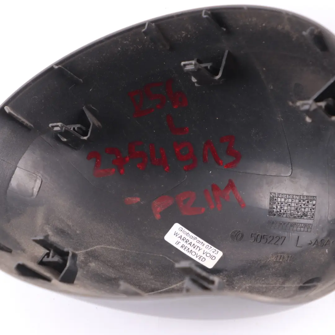 Tapa Carcasa Espejo Izquierdo Ala Imprimado para Mini Cooper R55 R56 R57 R60 con número de pieza 2754913 Mini Cooper R55 R56 R57 R60 Tapa Carcasa Espejo Izquierdo Ala Imprimado - SKU 2754913-PRIM - Número de pieza 2754913