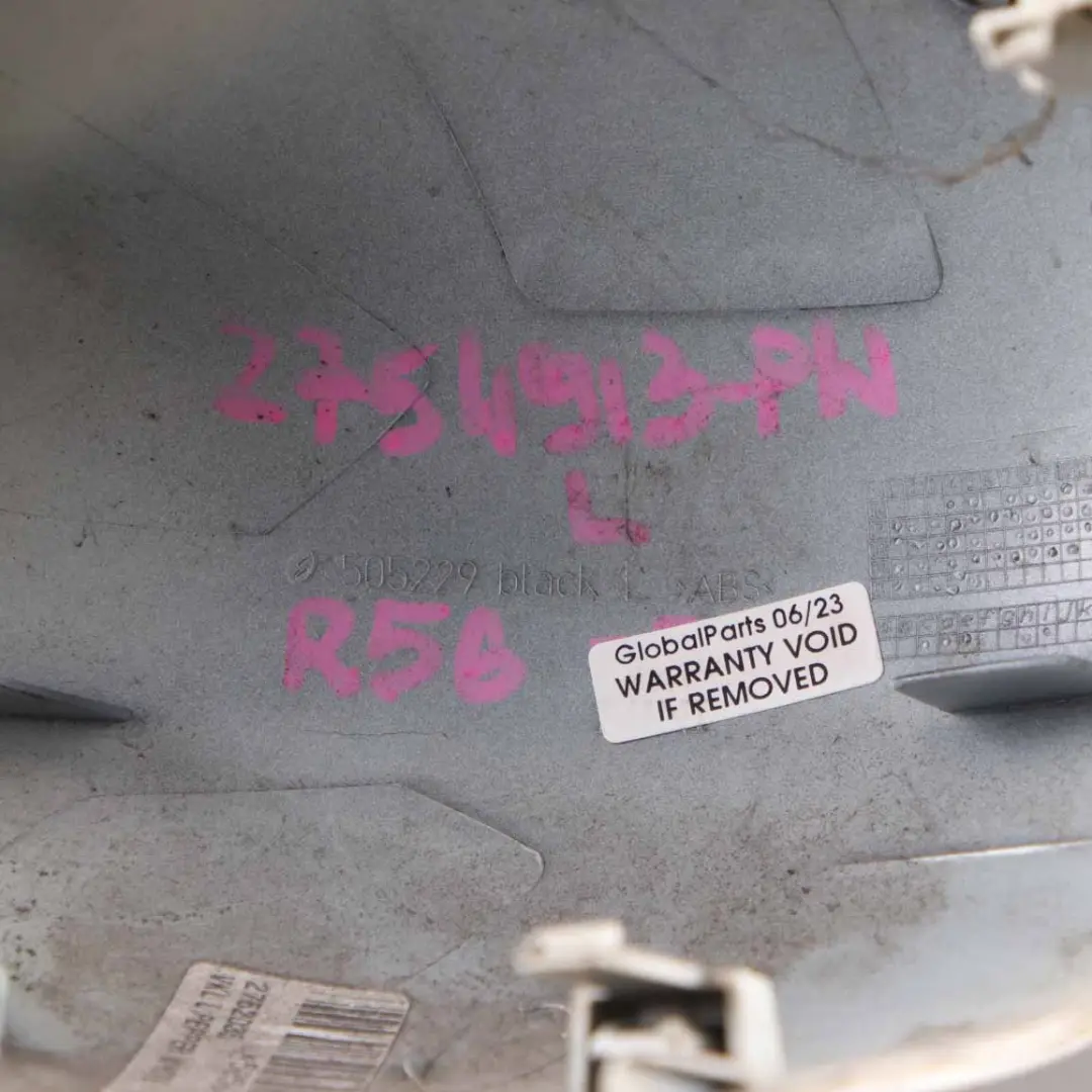  Cache rétroviseur Mini Cooper R55 R56 R60 Capot gauche Pepper White 850 - SKU 2754913-PW - Numéro de pièce 2754913