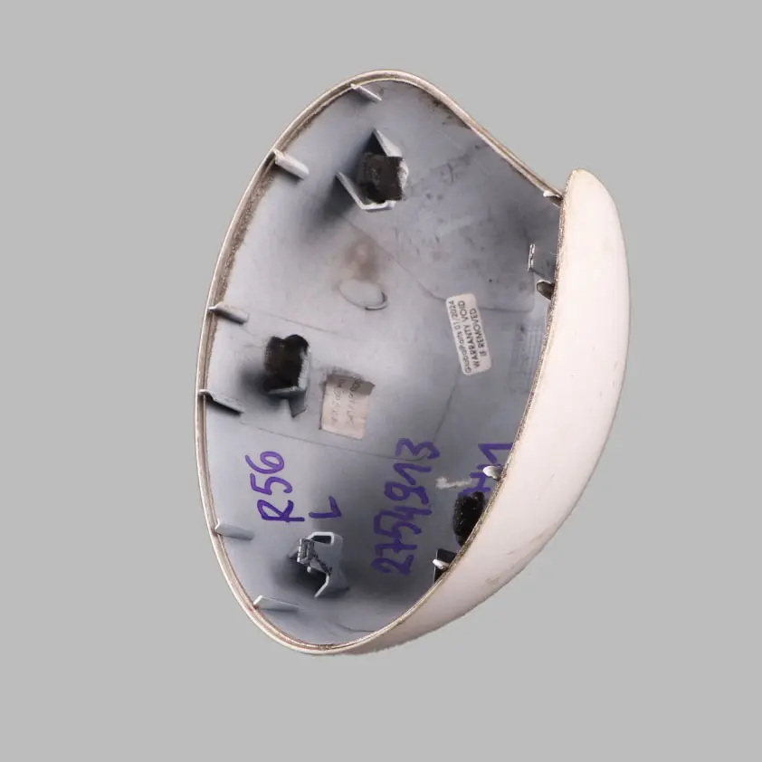 Wing Mirror Cover Mini Cooper R55 R56 R57 R60 Cap Casing Left N/S White to with Part number 2754913 Wing Mirror Cover Mini Cooper R55 R56 R57 R60 Cap Casing Left N/S White - SKU 2754913-WHI1 - Part number 2754913