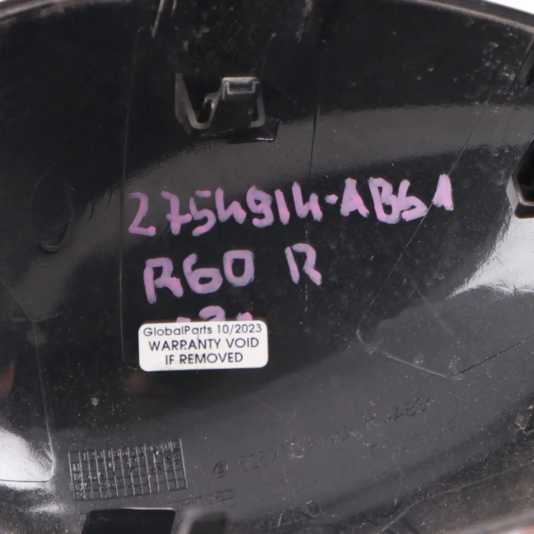 Tapa Espejo Retrovisor Carcasa Derecha Negro Absoluto para Mini R55 R56 R60 con número de pieza 2754914 Mini R55 R56 R60 Tapa Espejo Retrovisor Carcasa Derecha Negro Absoluto - SKU 2754914-ABS1 - Número de pieza 2754914