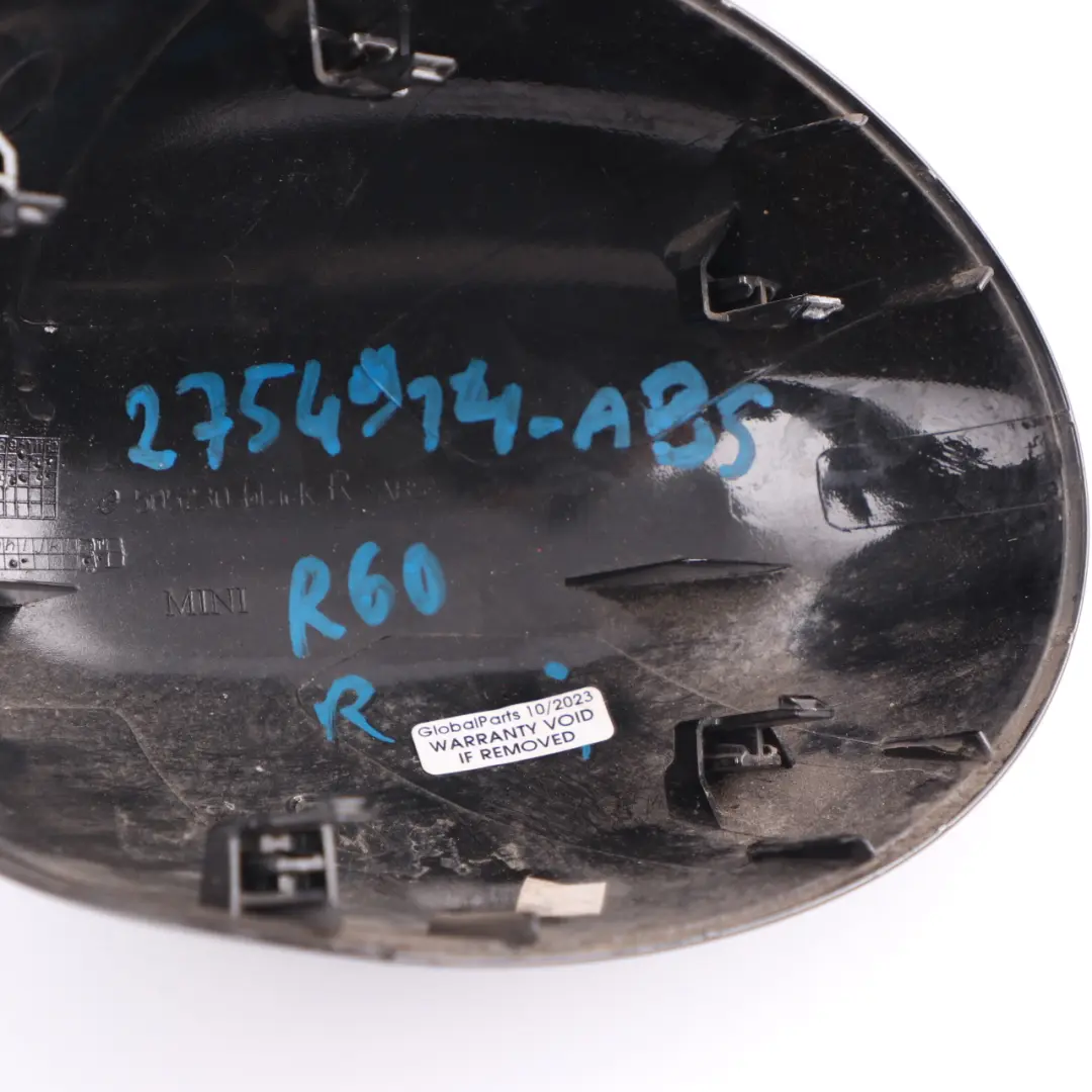 Wing Mirror Cover Mini R55 R56 R60 Cap Casing Right O/S Absolute Black Metallic to with Part number 2754914 Wing Mirror Cover Mini R55 R56 R60 Cap Casing Right O/S Absolute Black Metallic - SKU 2754914-ABS - Part number 2754914