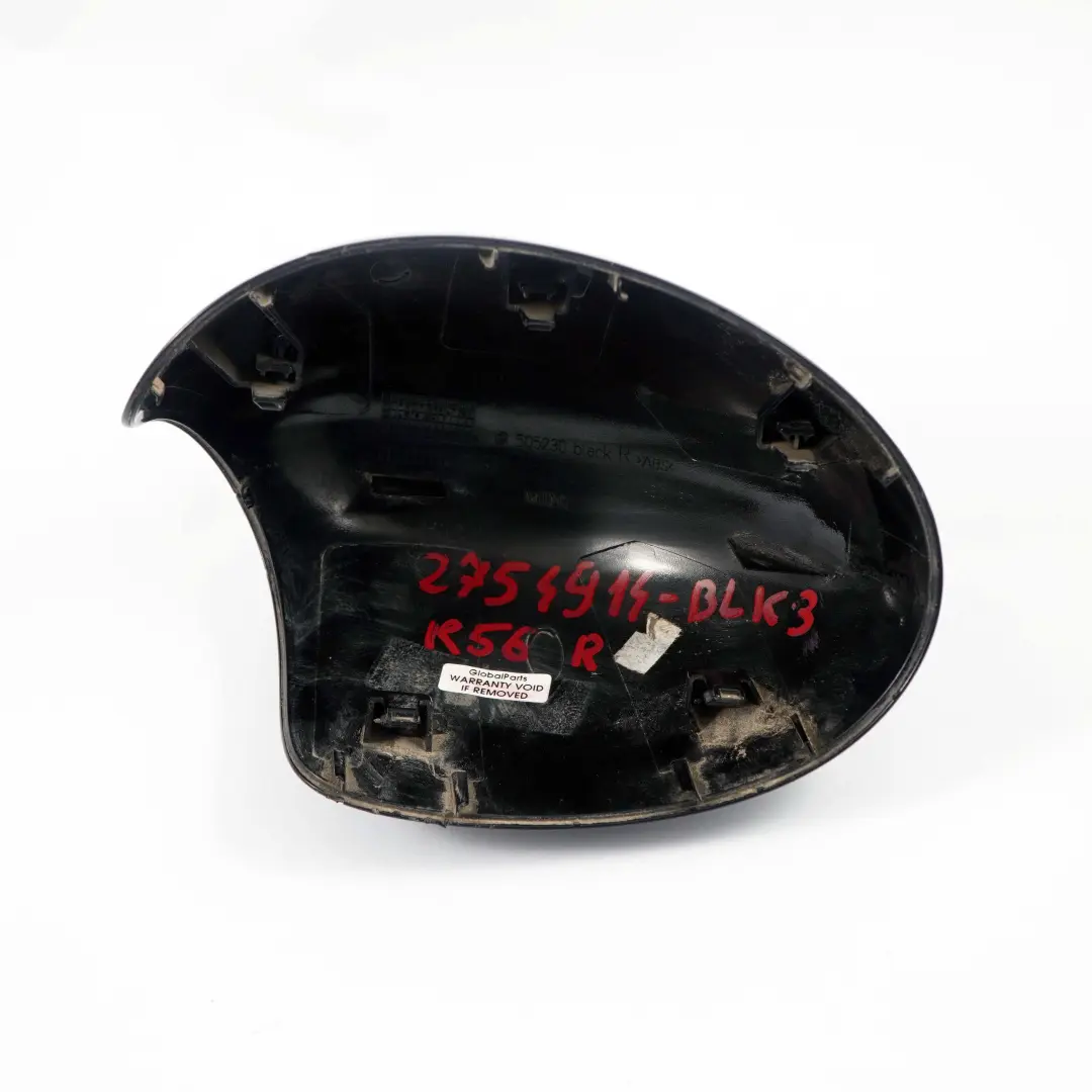  Wing Mirror Cover Mini R55 R56 R57 3 Cap Casing Housing Right O/S Black - SKU 2754914-BLK3 - Part number 2754914