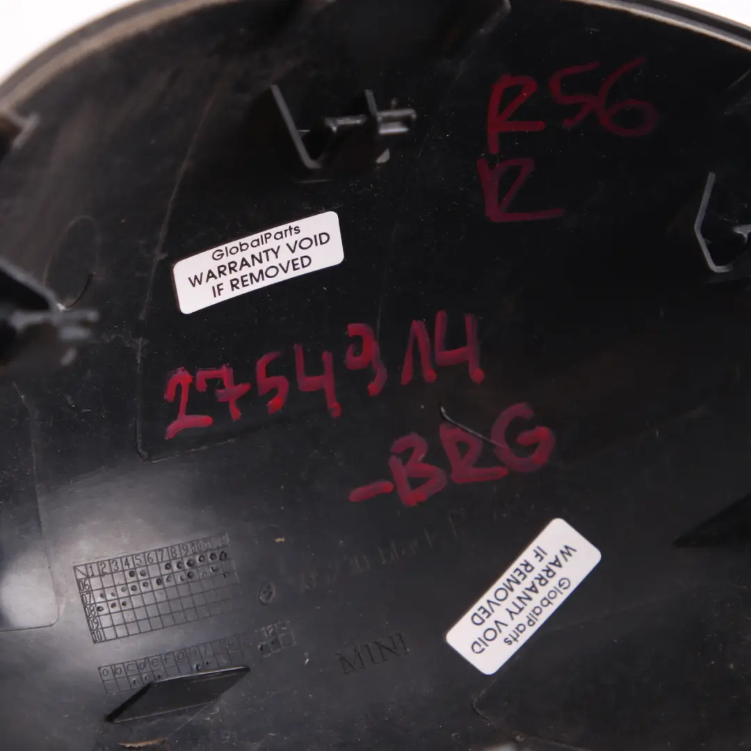 Cap Casing Right Mirror Wing British Racing Green A67 to Mini R55 R56 R60 Cover with Part number 2754914 Mini R55 R56 R60 Cover Cap Casing Right Mirror Wing British Racing Green A67 - SKU 2754914-BRG - Part number 2754914