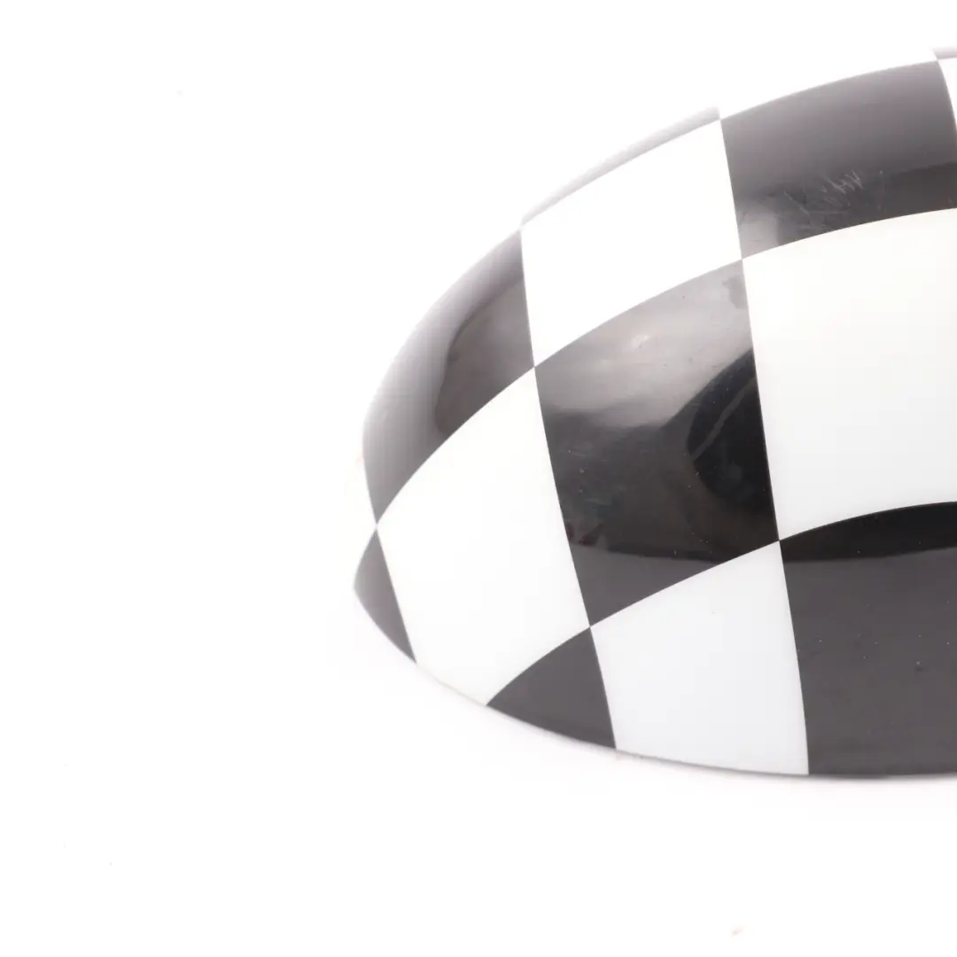 Mini R55 R56 R60 Cover Cap Right O/S Mirror Wing Checkered Black White - SKU 2754914-CHK - Part number 2754914