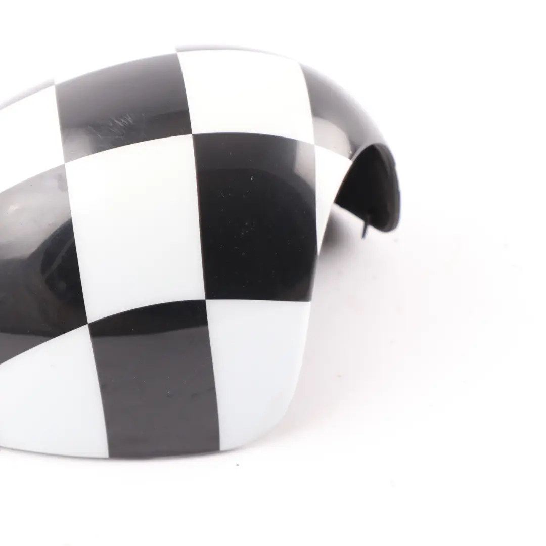 Mini R55 R56 R60 Cover Cap Right O/S Mirror Wing Checkered Black White - SKU 2754914-CHK - Part number 2754914