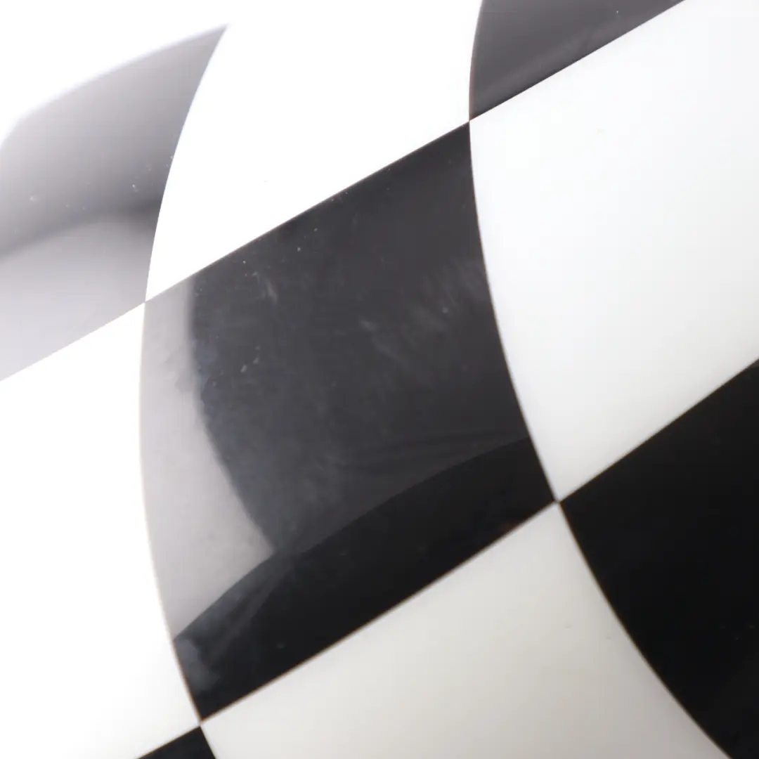 BMW Mini Cooper R55 R56 R60 Abdeckung Spiegel Rechts Checkered Schwarz Weiss - SKU 2754914-CHK - Teilenummer 2754914