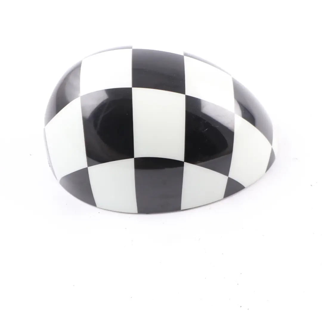 Mini R55 R56 R60 Cover Cap Right O/S Mirror Wing Checkered Black White - SKU 2754914-CHK - Part number 2754914