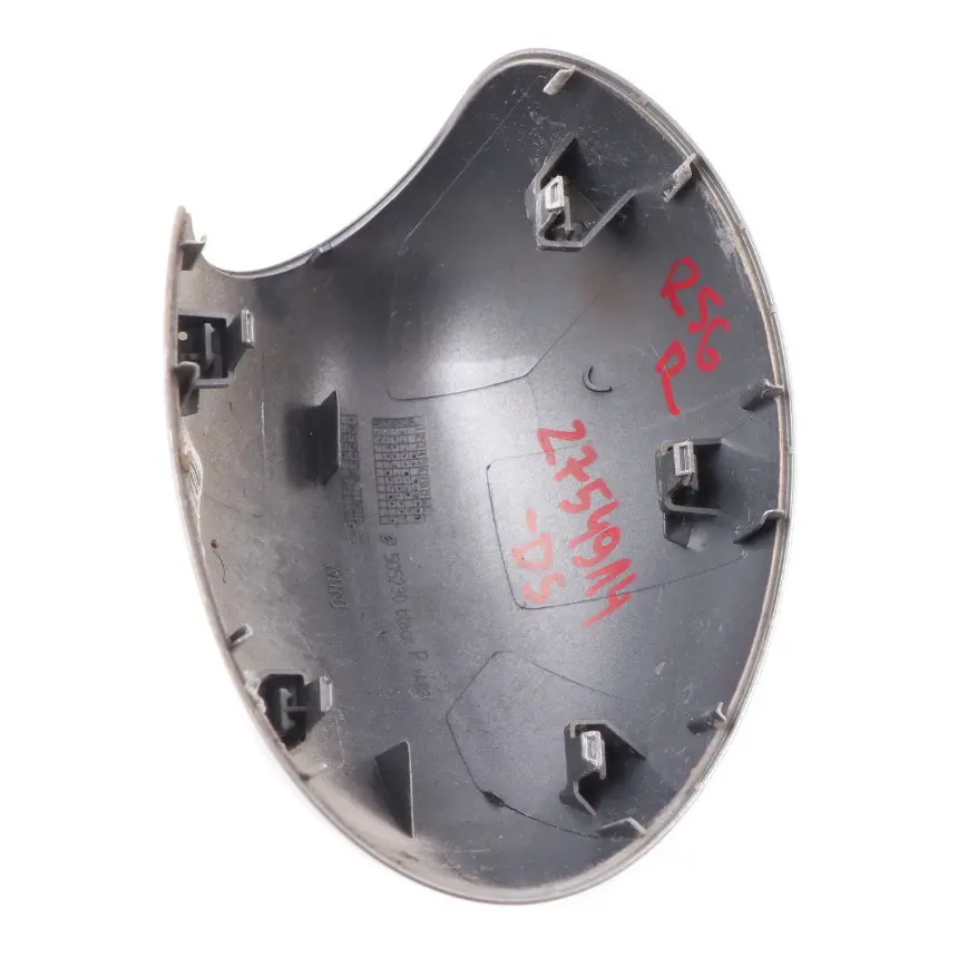 Cap Right O/S Mirror Wing Dark Silver to Mini Cooper One R55 R56 R60 Cover with Part number 2754914 Mini Cooper One R55 R56 R60 Cover Cap Right O/S Mirror Wing Dark Silver - SKU 2754914-DS - Part number 2754914
