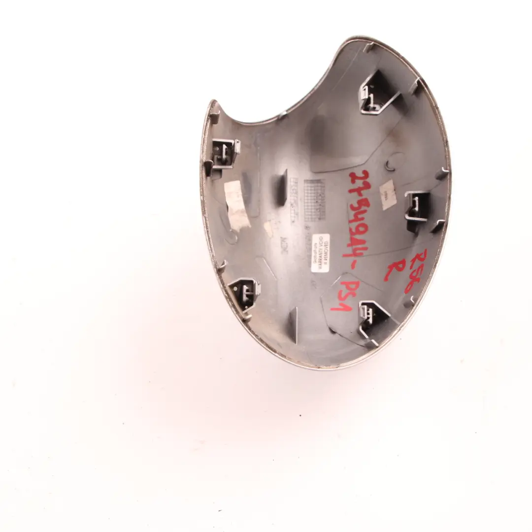 Cap Casing Right O/S Wing Mirror Pure Silver to BMW Mini Cooper R55 R56 R60 Cover with Part number 2754914 BMW Mini Cooper R55 R56 R60 Cover Cap Casing Right O/S Wing Mirror Pure Silver - SKU 2754914-PS1 - Part number 2754914