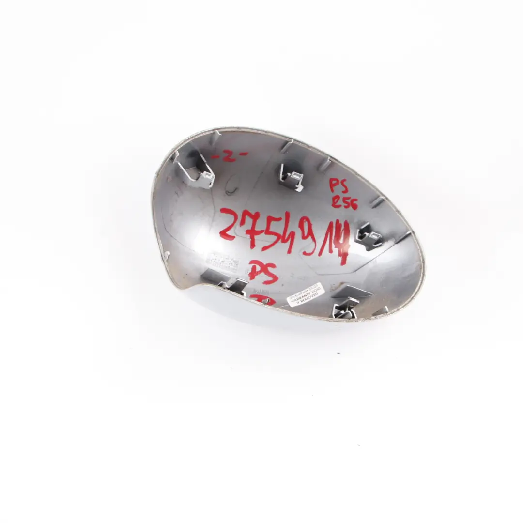 Mini Cooper R55 R56 Coperchio Copertura Involucro Specchio Destro Argento Puro - SKU 2754914-PS - Numero di parte 2754914