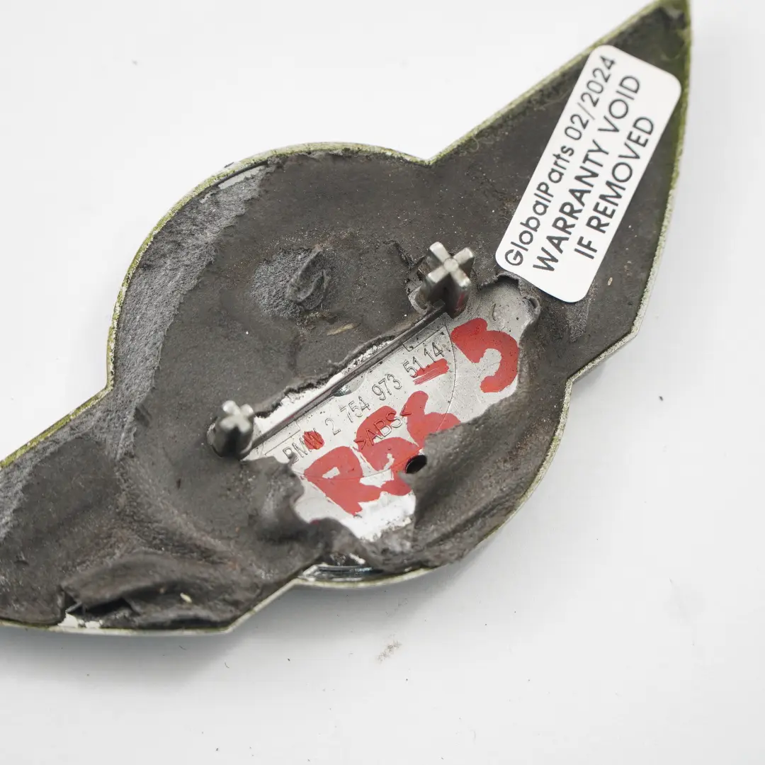 anteriore Cofano Emblema Logo Cromo per Mini Cooper One R55 R56 R57 LCI Badge con numero di parte 2754973 Mini Cooper One R55 R56 R57 LCI Badge anteriore Cofano Emblema Logo Cromo - SKU 2754973-1 - Numero di parte 2754973