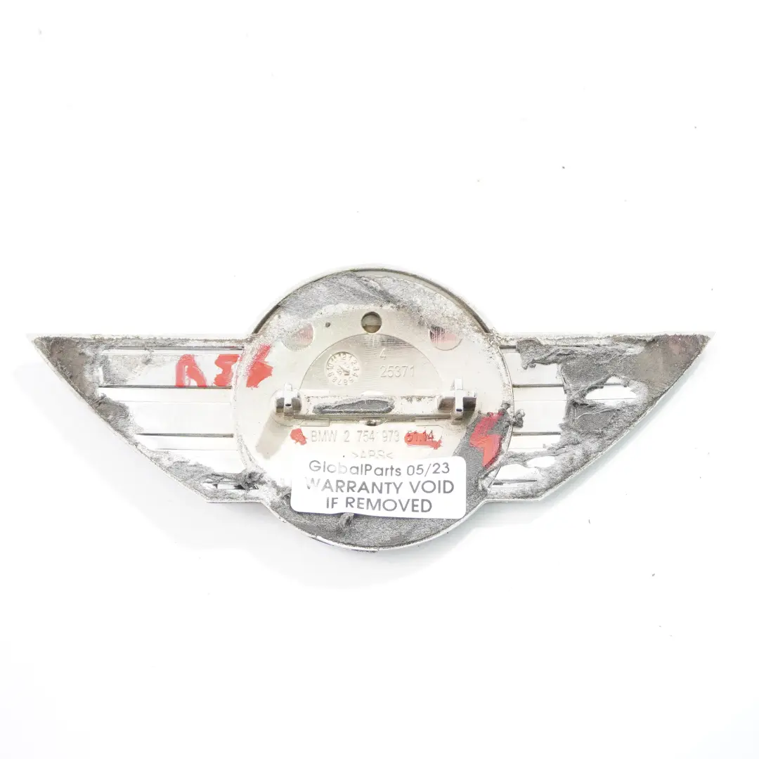  Badge Emblem Mini R55 R56 R57 4 Front Bonnet Hood Logo Chrome - SKU 2754973-4 - Part number 2754973