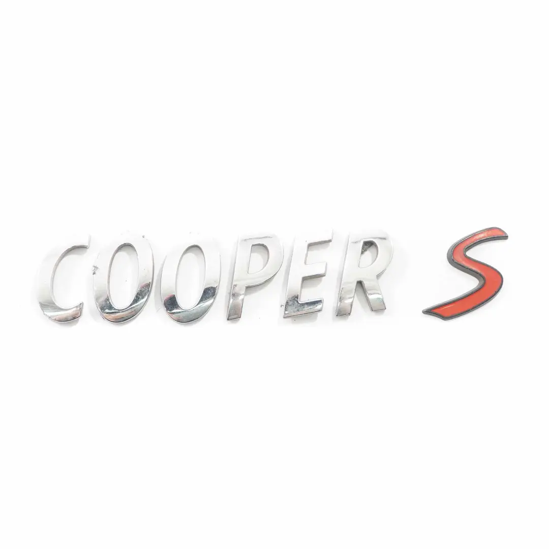 Emblem Boot Mini Cooper R53 R55 R56 R57 Trunk Lid Cooper S Lettering Logo to with Part number 2755618 Emblem Boot Mini Cooper R53 R55 R56 R57 Trunk Lid Cooper S Lettering Logo - SKU 2755618-1 - Part number 2755618