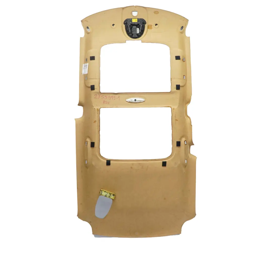 Roof Lining Roofliner Slide / Tilt Sunroof Carbon Black Complete to Mini R55 with Part number 2755919 Mini R55 Roof Lining Roofliner Slide / Tilt Sunroof Carbon Black Complete - SKU 2755919-1 - Part number 2755919