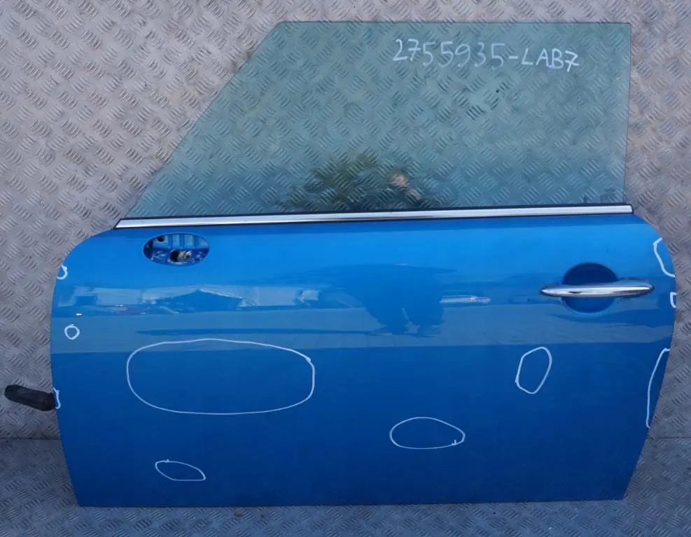 Door Front Left N/S Laser Blue Metallic to Mini Cooper One R55 R56 R57 R58 R59 with Part number 2755935 Mini Cooper One R55 R56 R57 R58 R59 Door Front Left N/S Laser Blue Metallic - SKU 2755935-LAB7 - Part number 2755935