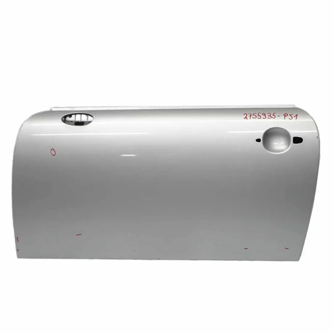 Puerta Delantera Izquierda Plata Puro - 900 para Mini Cooper R55 R56 R57 R58 R59 con número de pieza 2755935 Mini Cooper R55 R56 R57 R58 R59 Puerta Delantera Izquierda Plata Puro - 900 - SKU 2755935-PS1 - Número de pieza 2755935
