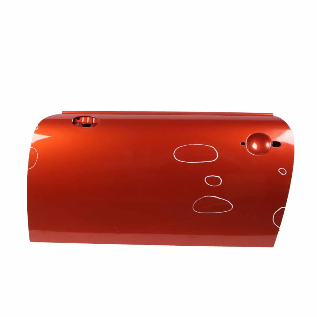 Door Front Left N/S Cover Panel R55 R57 Spice Orange Metallic - B23 to Mini R56 with Part number 2755935 Mini R56 Door Front Left N/S Cover Panel R55 R57 Spice Orange Metallic - B23 - SKU 2755935-SPICE - Part number 2755935