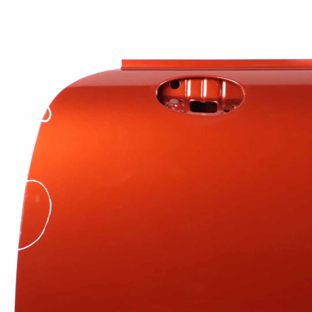 Door Front Left N/S Cover Panel R55 R57 Spice Orange Metallic - B23 to Mini R56 with Part number 2755935 Mini R56 Door Front Left N/S Cover Panel R55 R57 Spice Orange Metallic - B23 - SKU 2755935-SPICE - Part number 2755935