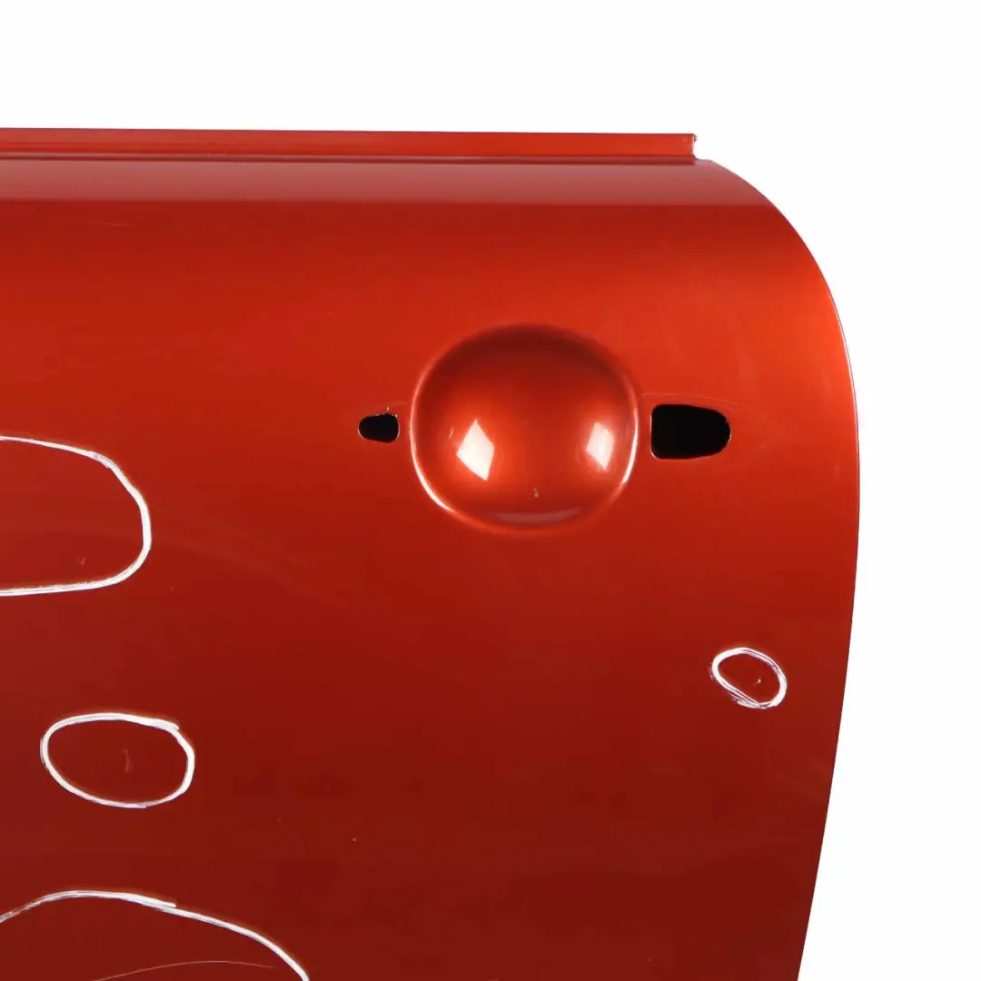 Door Front Left N/S Cover Panel R55 R57 Spice Orange Metallic - B23 to Mini R56 with Part number 2755935 Mini R56 Door Front Left N/S Cover Panel R55 R57 Spice Orange Metallic - B23 - SKU 2755935-SPICE - Part number 2755935