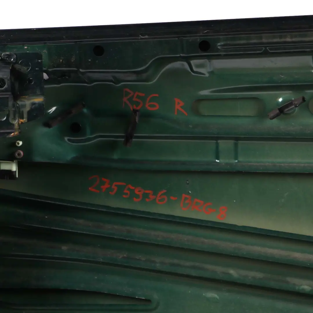 Door Front Right O/S Cover Panel R55 R57 British Racing Green - A67 to Mini R56 with Part number 2755936 Mini R56 Door Front Right O/S Cover Panel R55 R57 British Racing Green - A67 - SKU 2755936-BRG8 - Part number 2755936