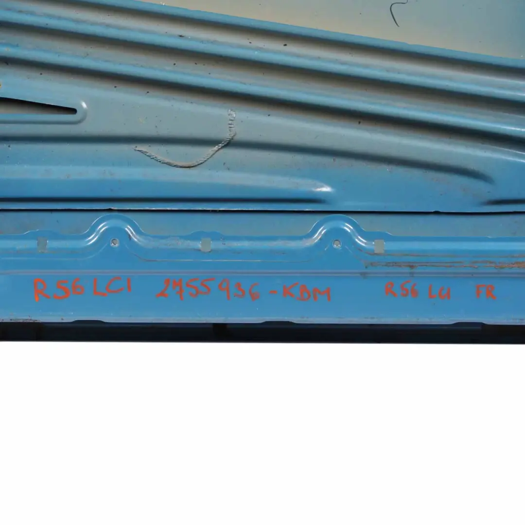 Door Front Right O/S R55 R57 Kite Blue Metallic - B48 to Mini R56 with Part number 2755936 Mini R56 Door Front Right O/S R55 R57 Kite Blue Metallic - B48 - SKU 2755936-KBM - Part number 2755936