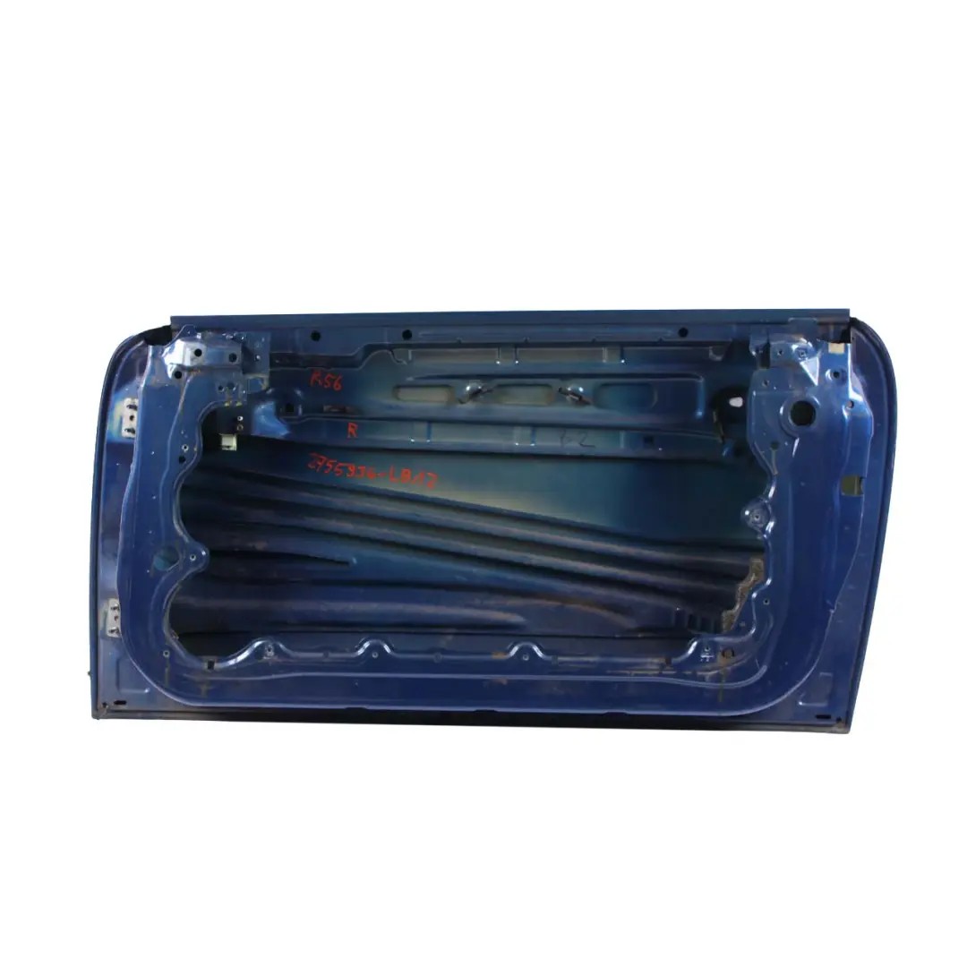 Door Front Right O/S Cover Panel R55 R57 Lightning Blue Metallic A63 to Mini R56 with Part number 2755936 Mini R56 Door Front Right O/S Cover Panel R55 R57 Lightning Blue Metallic A63 - SKU 2755936-LB12 - Part number 2755936